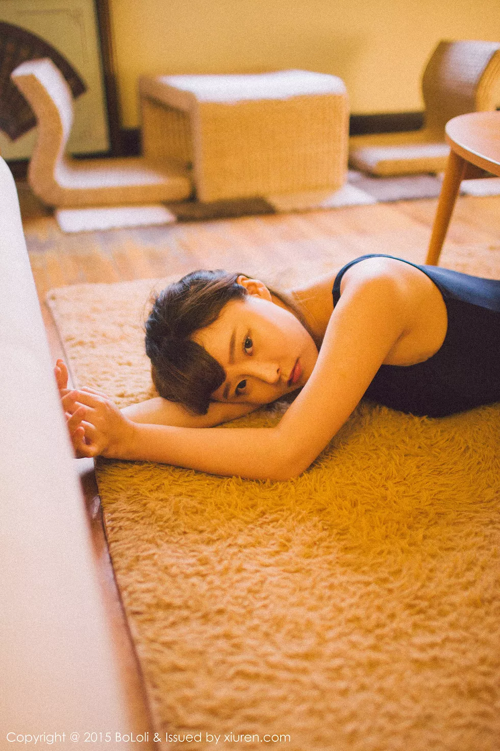 Xgyw.Org_[BoLoli波萝社]Vol.068_嫩模柳侑绮Sevenbaby黑色蕾丝内衣秀美胸性感写真54P