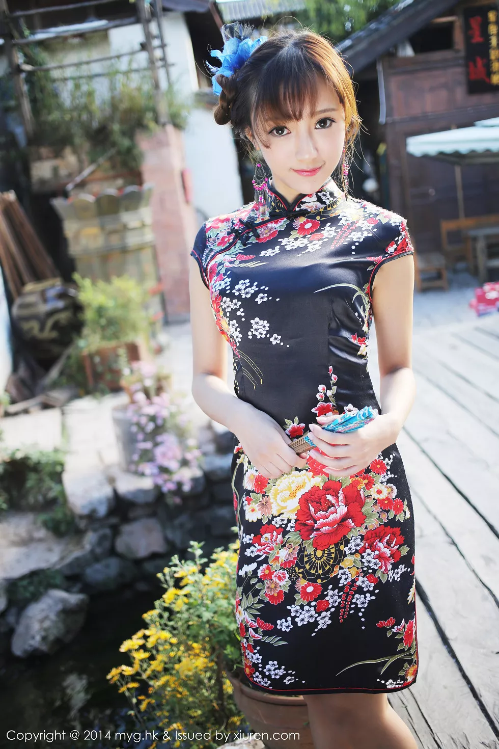 Xgyw.Org_[MyGirl美媛馆]Vol.080_嫩模王馨瑶yanni花色旗袍迷人风情靓丽性感写真56P