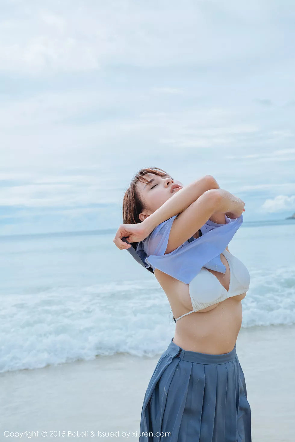 Xgyw.Org_[BoLoli波萝社]Vol.077_嫩模夏美酱普吉岛旅拍海边学生制服湿身诱惑写真46P