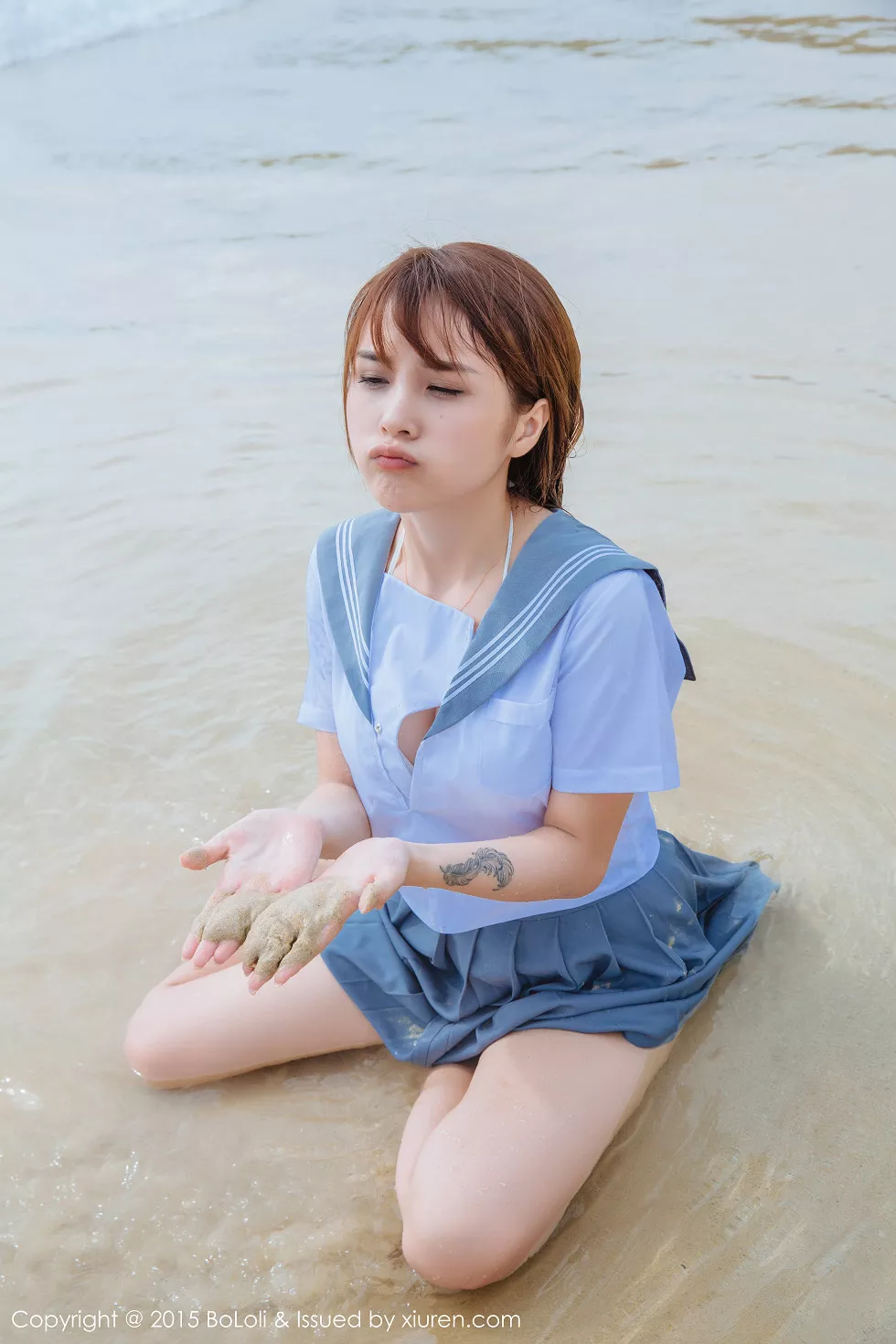 Xgyw.Org_[BoLoli波萝社]Vol.077_嫩模夏美酱普吉岛旅拍海边学生制服湿身诱惑写真46P