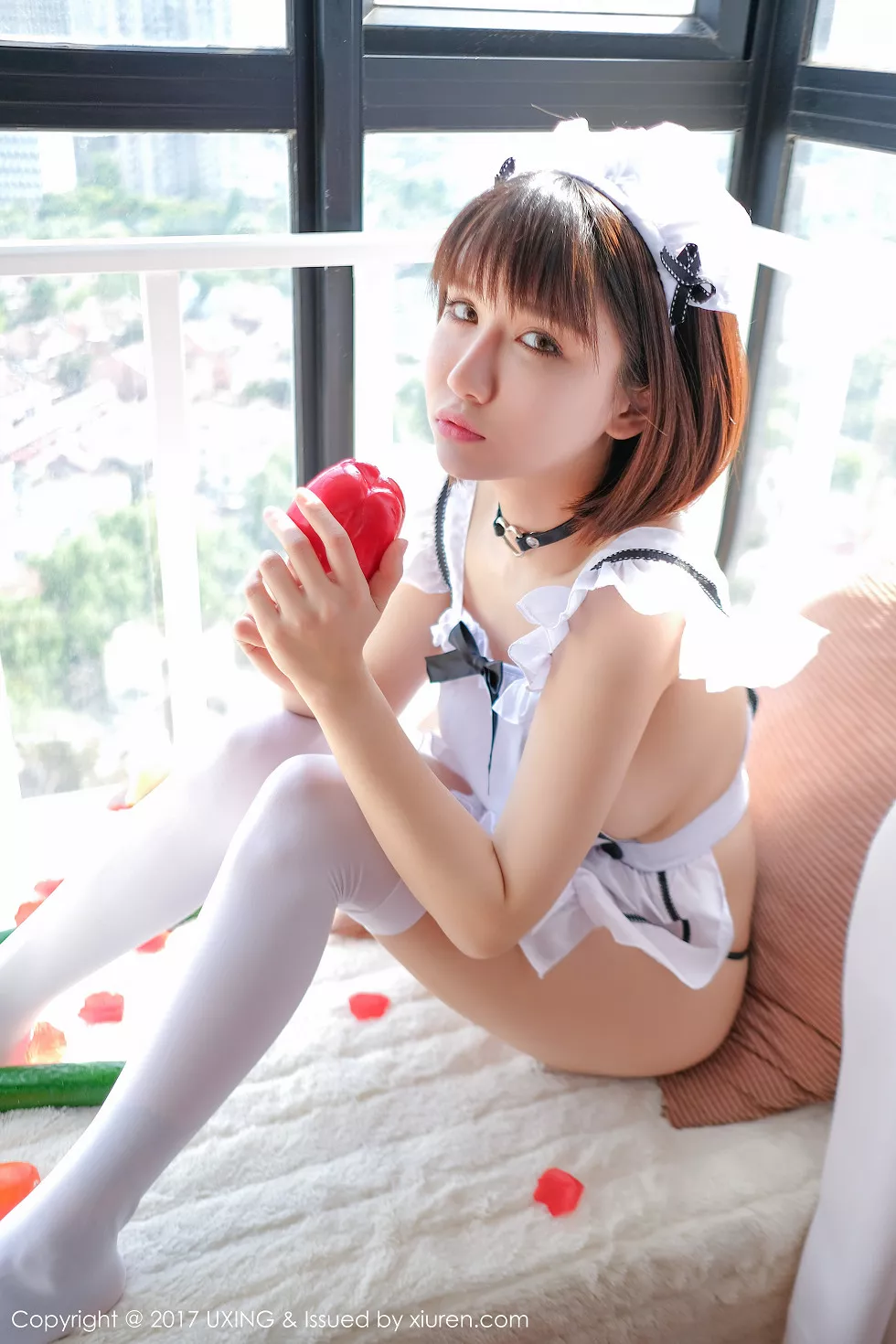 Xgyw.Org_[UXING优星馆]Vol.058_嫩模K8傲娇萌萌居家女仆装侧露美乳黄瓜主题撩人诱惑写真40P