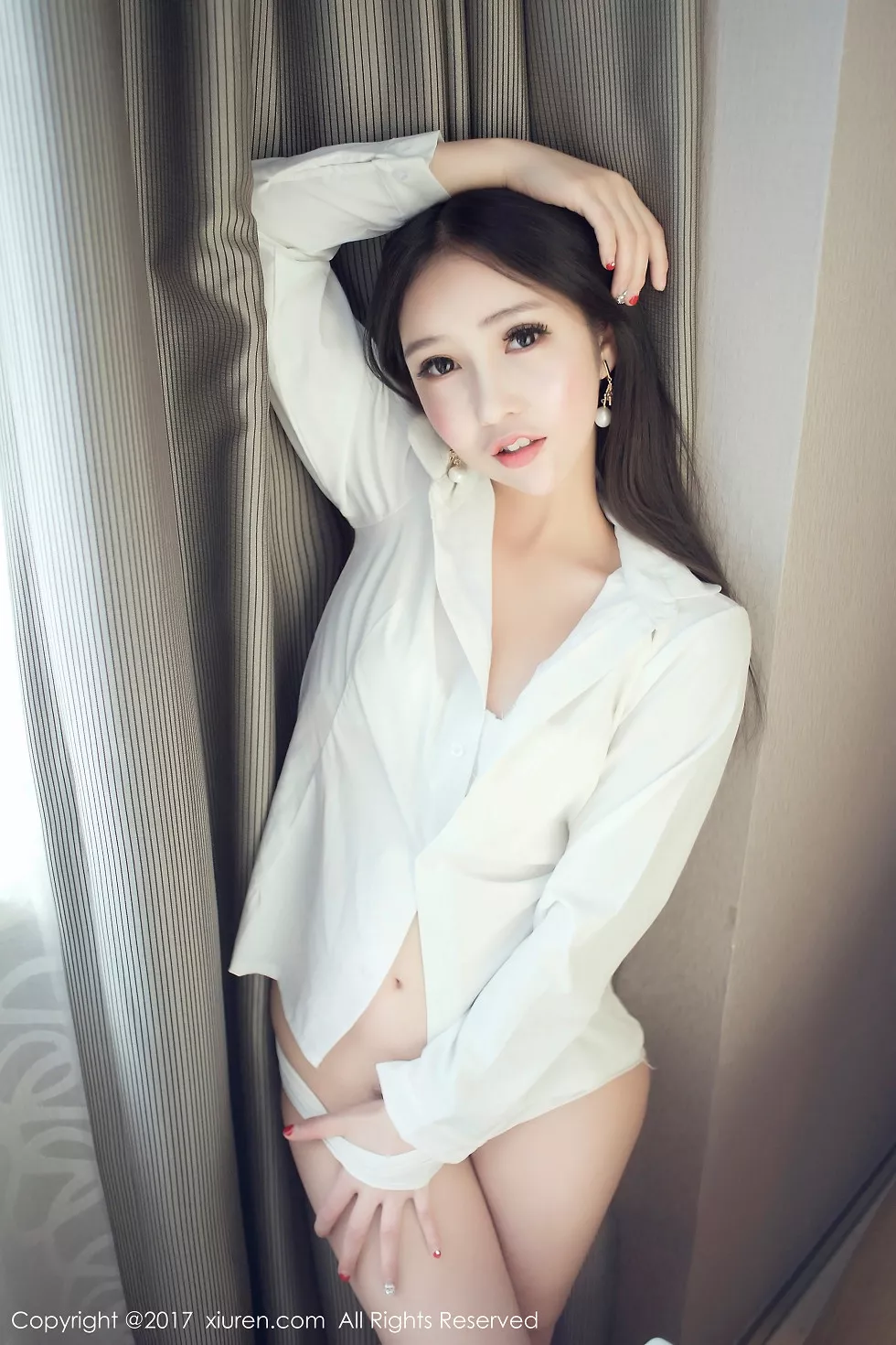 Xgyw.Org_XiuRen第792期_混血美女艾弥居家浴缸里白色蕾丝内衣透视秀美乳诱惑写真49P