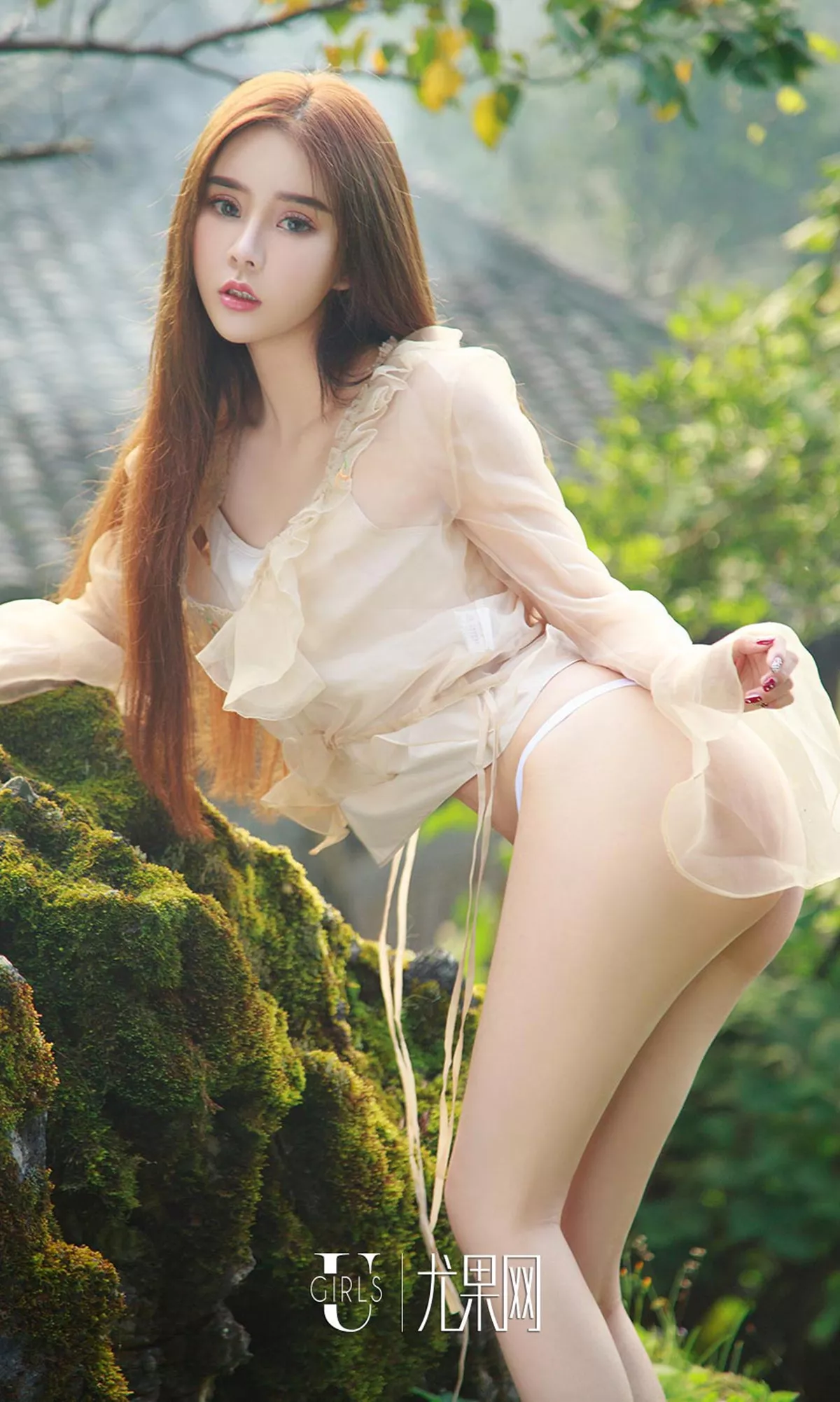 Xgyw.Org_[Ugirls爱尤物]No.906_嫩模爱丽莎粉色薄纱衣配白色丁字裤秀完美身材性感写真40P