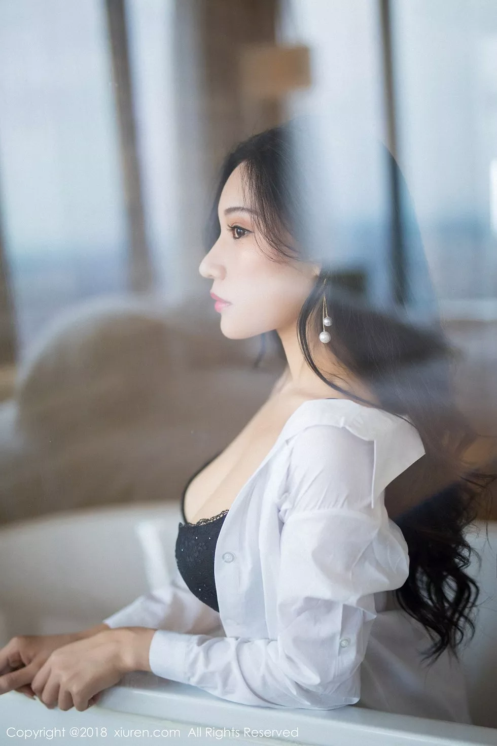 Xgyw.Org_XiuRen第893期_嫩模小狐狸Sica性感黑色女仆装+浴室透视内衣诱惑写真45P