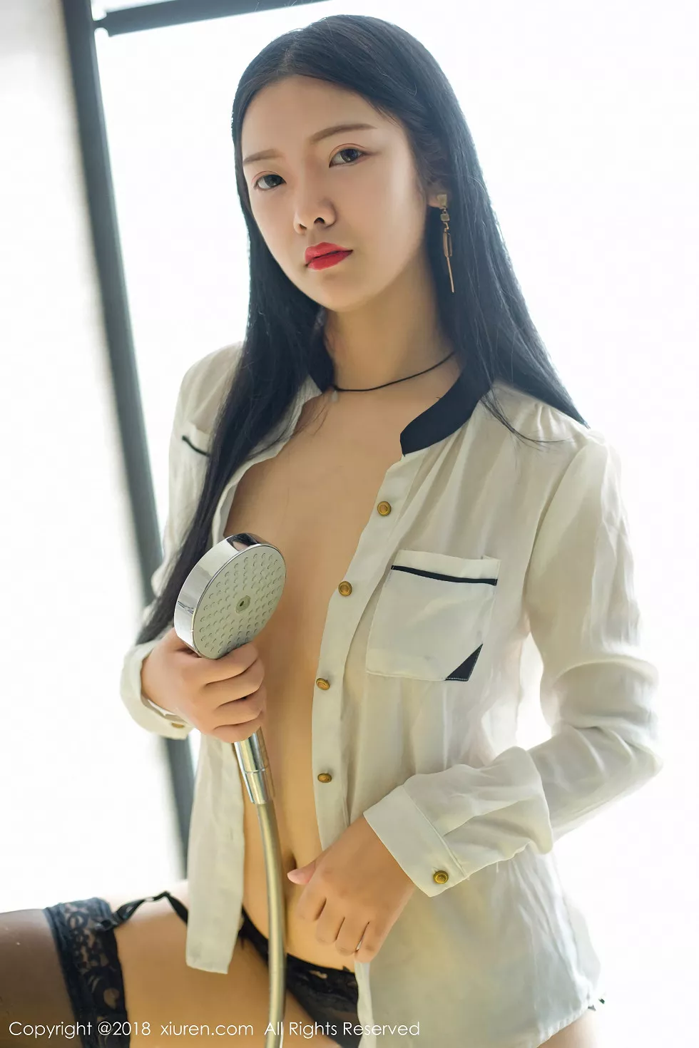 Xgyw.Org_XiuRen第1008期_学生妹凌希儿居家透视旗袍装+真空白衬衣爆乳诱惑写真43P
