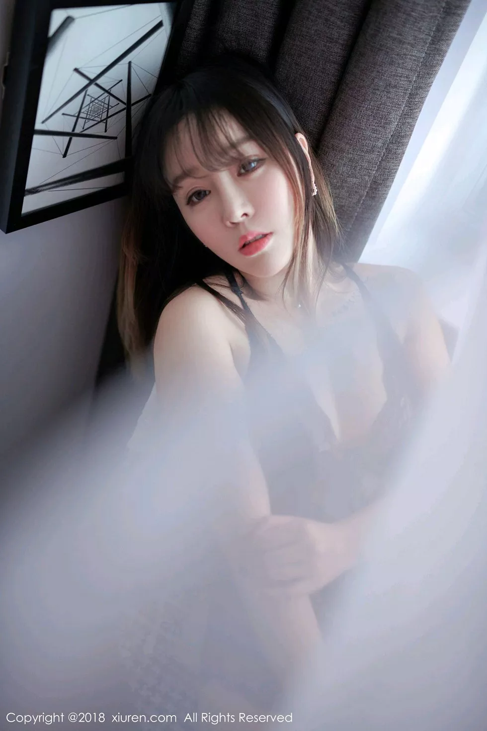 Xgyw.Org_XiuRen第1252期_女神王雨纯黑色蕾丝情趣内衣+带子遮点内衣惹火诱惑写真48P