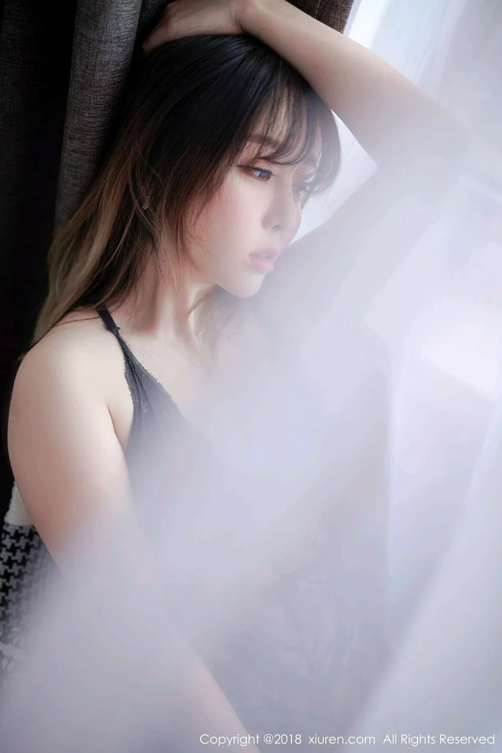 Xgyw.Org_XiuRen第1252期_女神王雨纯黑色蕾丝情趣内衣+带子遮点内衣惹火诱惑写真48P