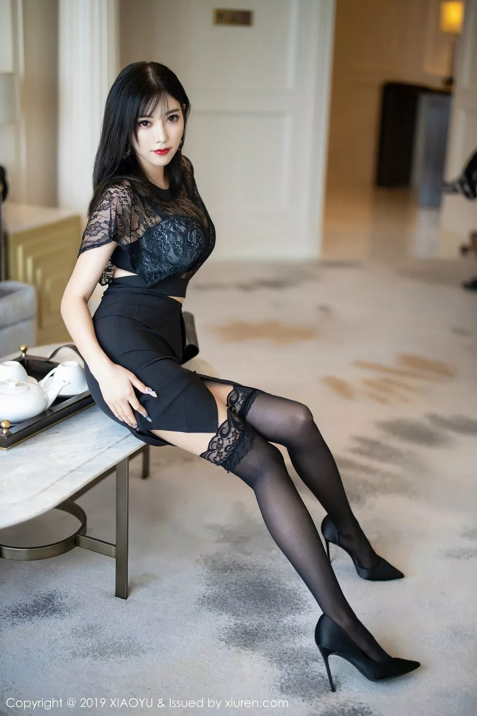 Xgyw.Org_[XiaoYu画语界]Vol.162_女神杨晨晨sugar海南旅拍私房黑色缕空内衣惹火诱惑写真85P