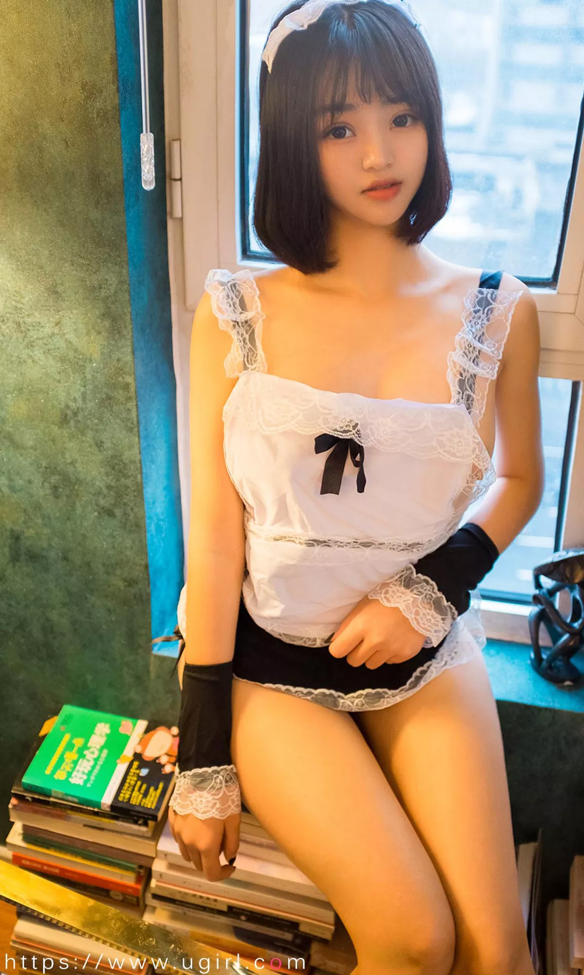 Xgyw.Org_[Ugirls爱尤物]No.1706_嫩模橘子居家私房性感蕾丝女仆装秀豪乳撩人诱惑写真35P