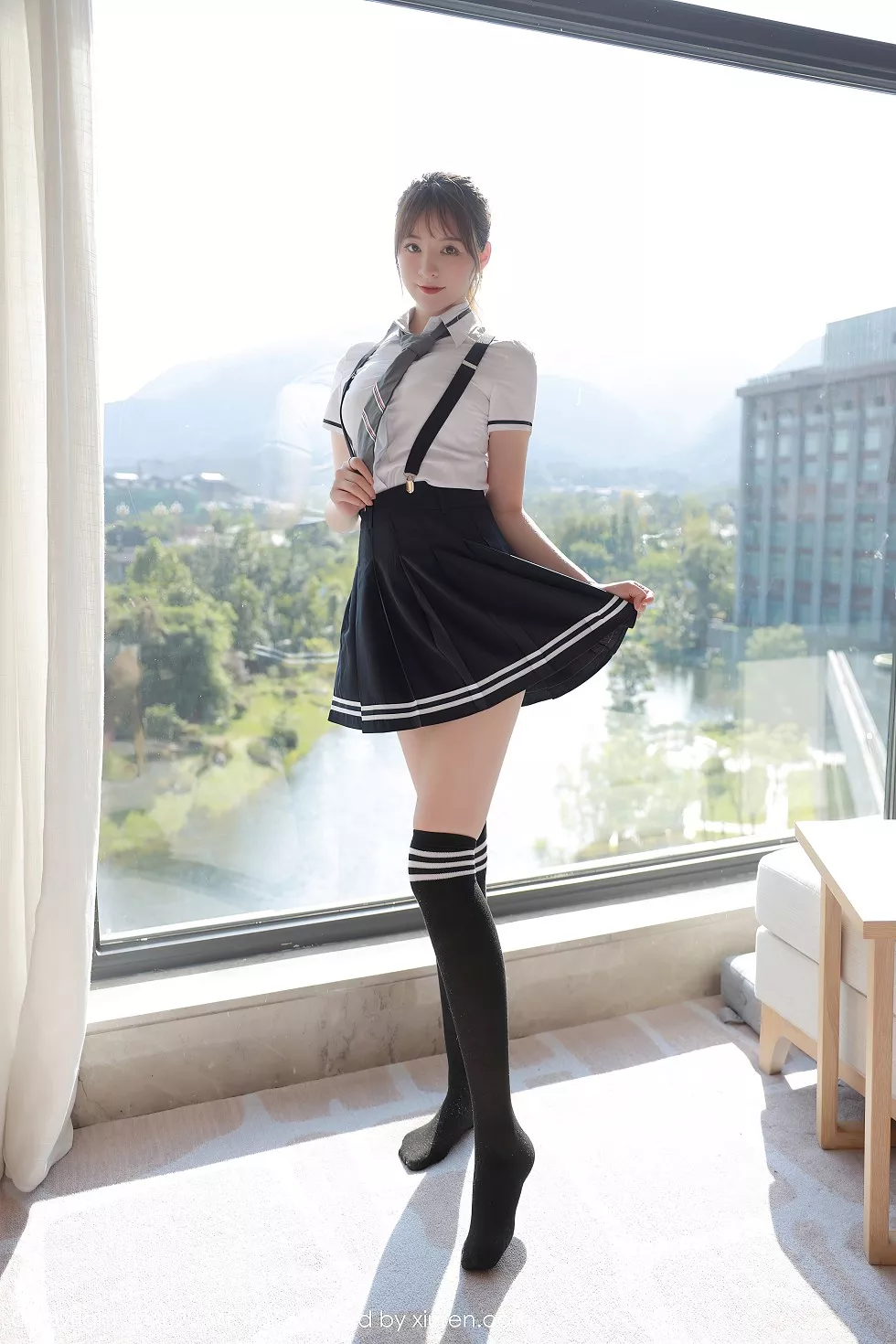 Xgyw.Org_[MFStar模范学院]Vol.390_嫩模yoo优优四川旅拍学院风校服主题半脱露性感内衣写真67P