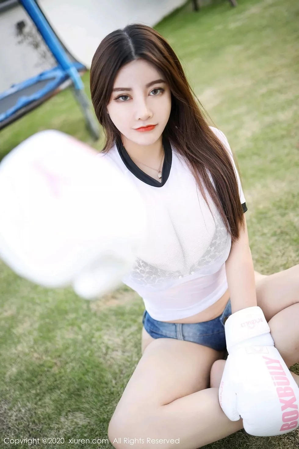 Xgyw.Org_XiuRen第2907期_童颜巨乳妹子软软子＆糯美子拳击手主题健身房秀丰胸肥臀诱惑写真66P