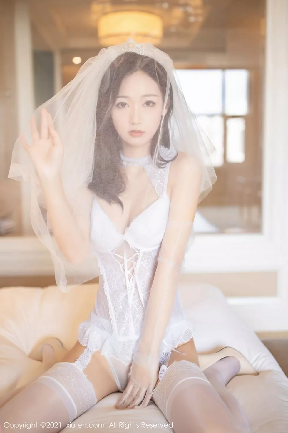 Xgyw.Org_XiuRen第2968期_嫩模唐安琪白色婚纱主题性感紧身内衣配吊带白丝袜完美诱惑写真66P