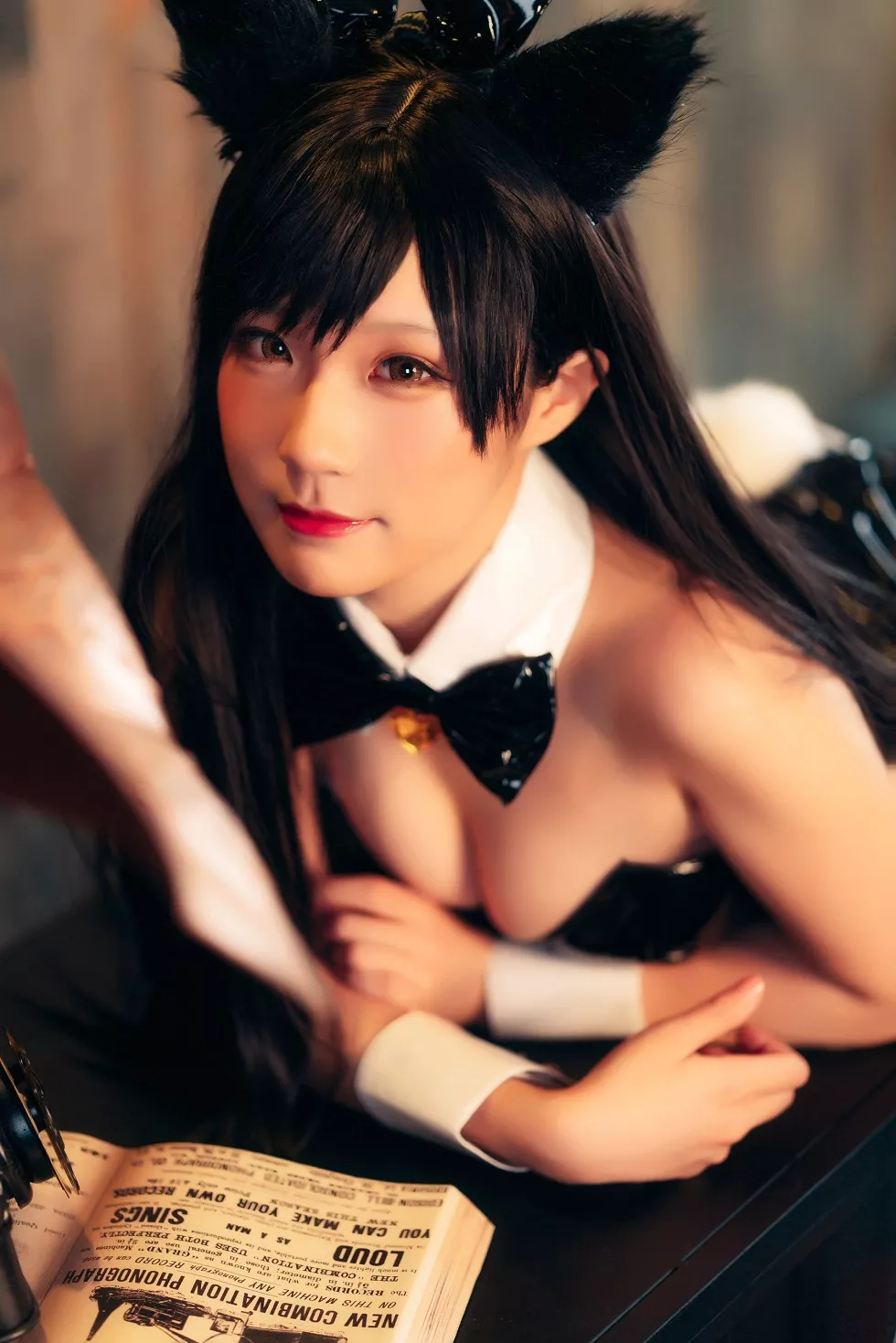 Xgyw.Org_[Cosplay精选]动漫博主Mime弥美高叉连体皮衣配黑色蕾丝吊袜迷人诱惑写真17P