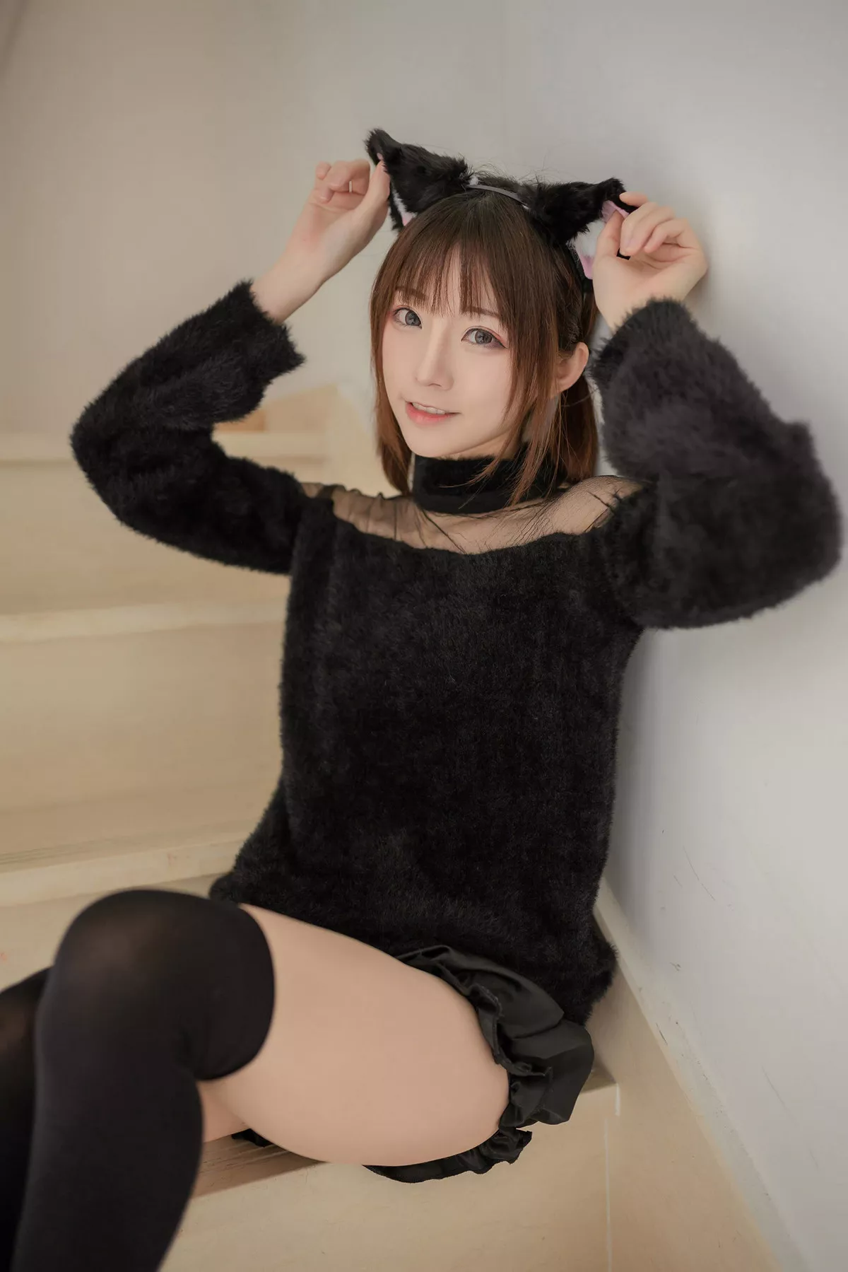 Xgyw.Org_动漫博主Kitaro_绮太郎黑喵主题私房床上黑丝腿袜秀白嫩美腿迷人诱惑写真45P