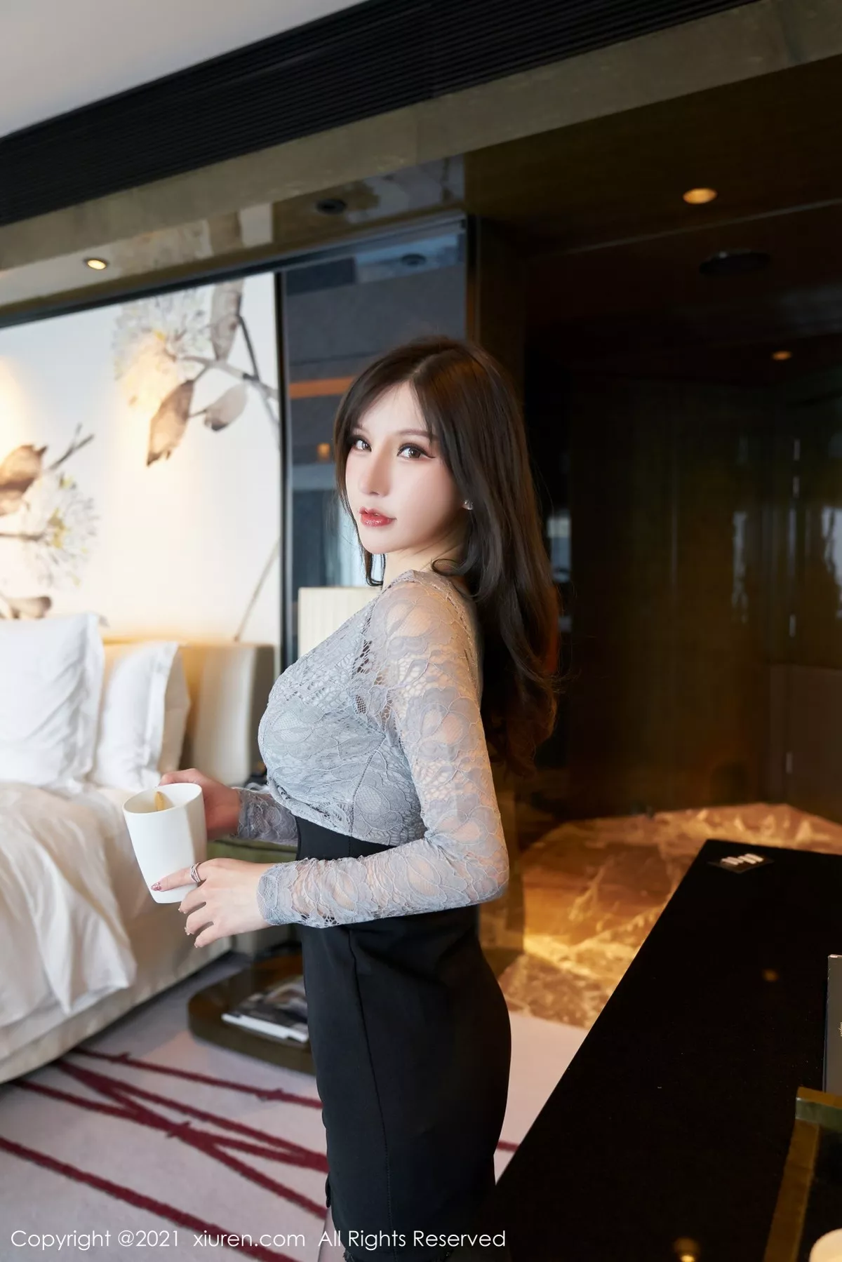 Xgyw.Org_XiuRen第3490期_女神周于希Sandy杭州心愿旅拍性感内衣配蕾丝吊袜诱惑写真60P