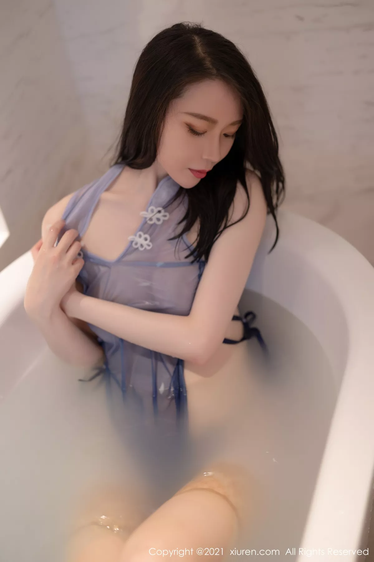 Xgyw.Org_XiuRen第3451期_嫩模梦心月江浙沪旅拍浴室轻薄典雅服饰湿身秀完美身材诱惑写真62P