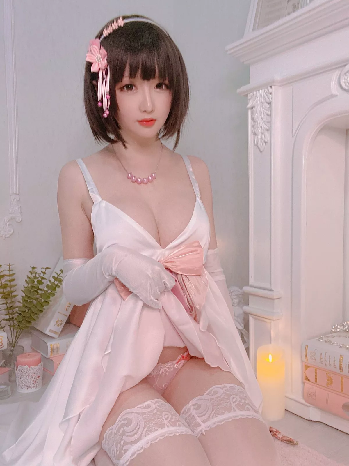 Xgyw.Org_Coser小姐姐星之迟迟特典礼服主题私房半脱露粉色内衣秀火辣身材诱惑写真100P