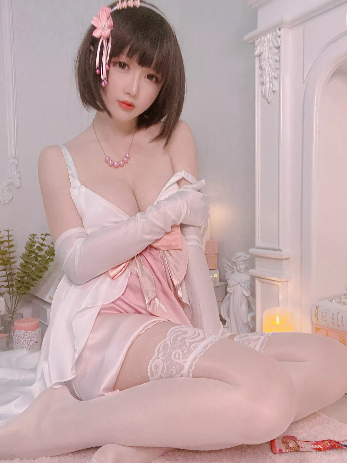 Xgyw.Org_Coser小姐姐星之迟迟特典礼服主题私房半脱露粉色内衣秀火辣身材诱惑写真100P