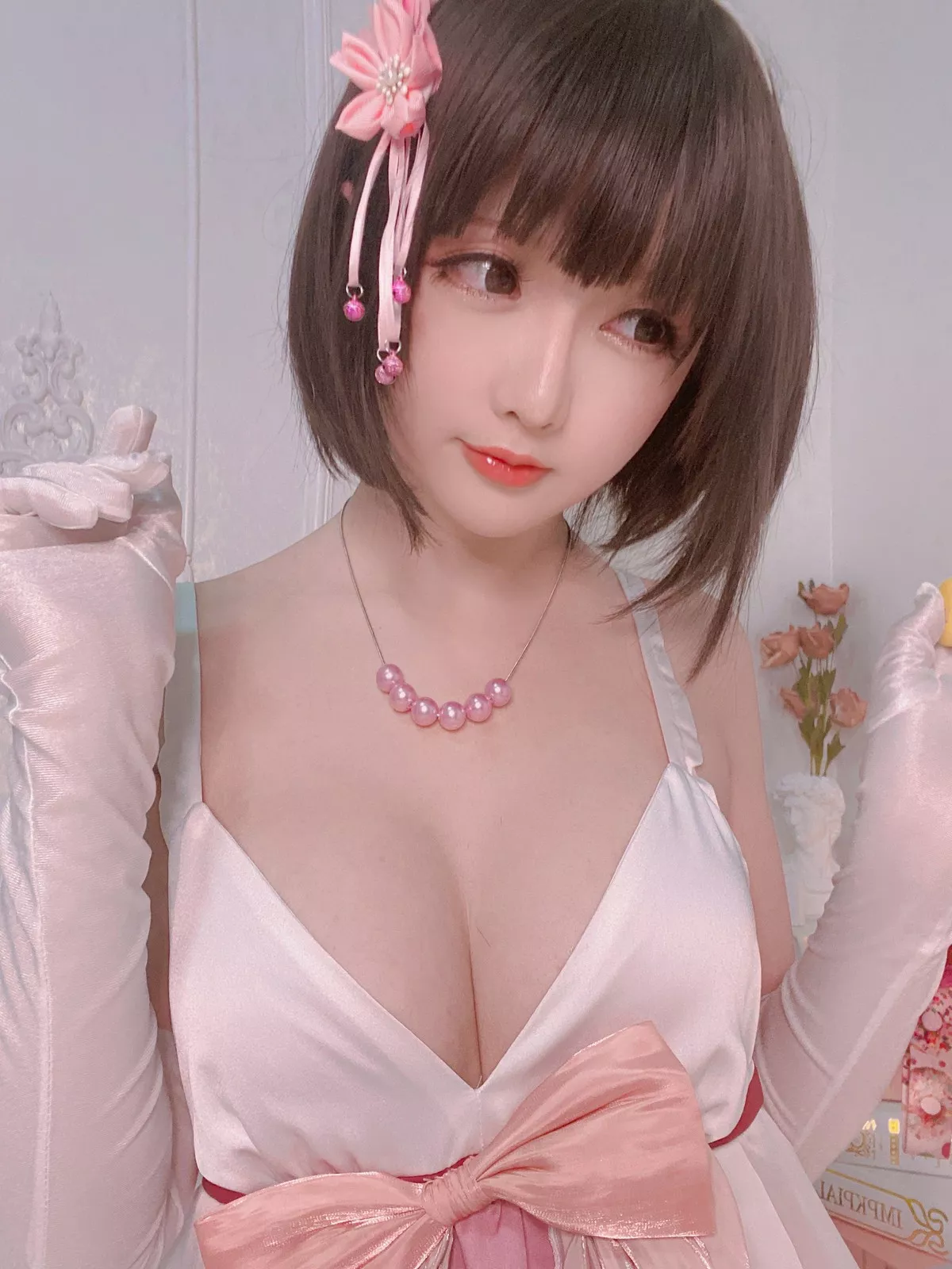 Xgyw.Org_Coser小姐姐星之迟迟特典礼服主题私房半脱露粉色内衣秀火辣身材诱惑写真100P