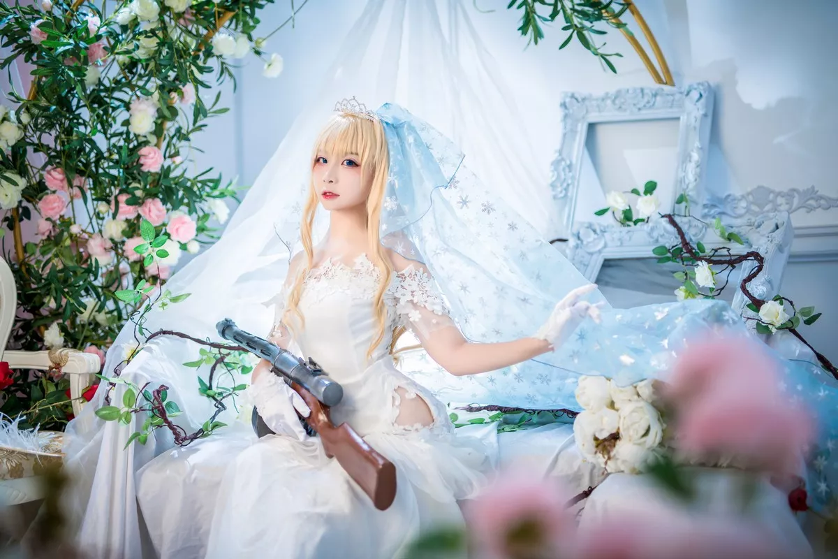 Xgyw.Org_人气Coser二佐Nisa花嫁主题纯白婚纱裙低胸秀完美身材傲人豪乳诱惑写真40P