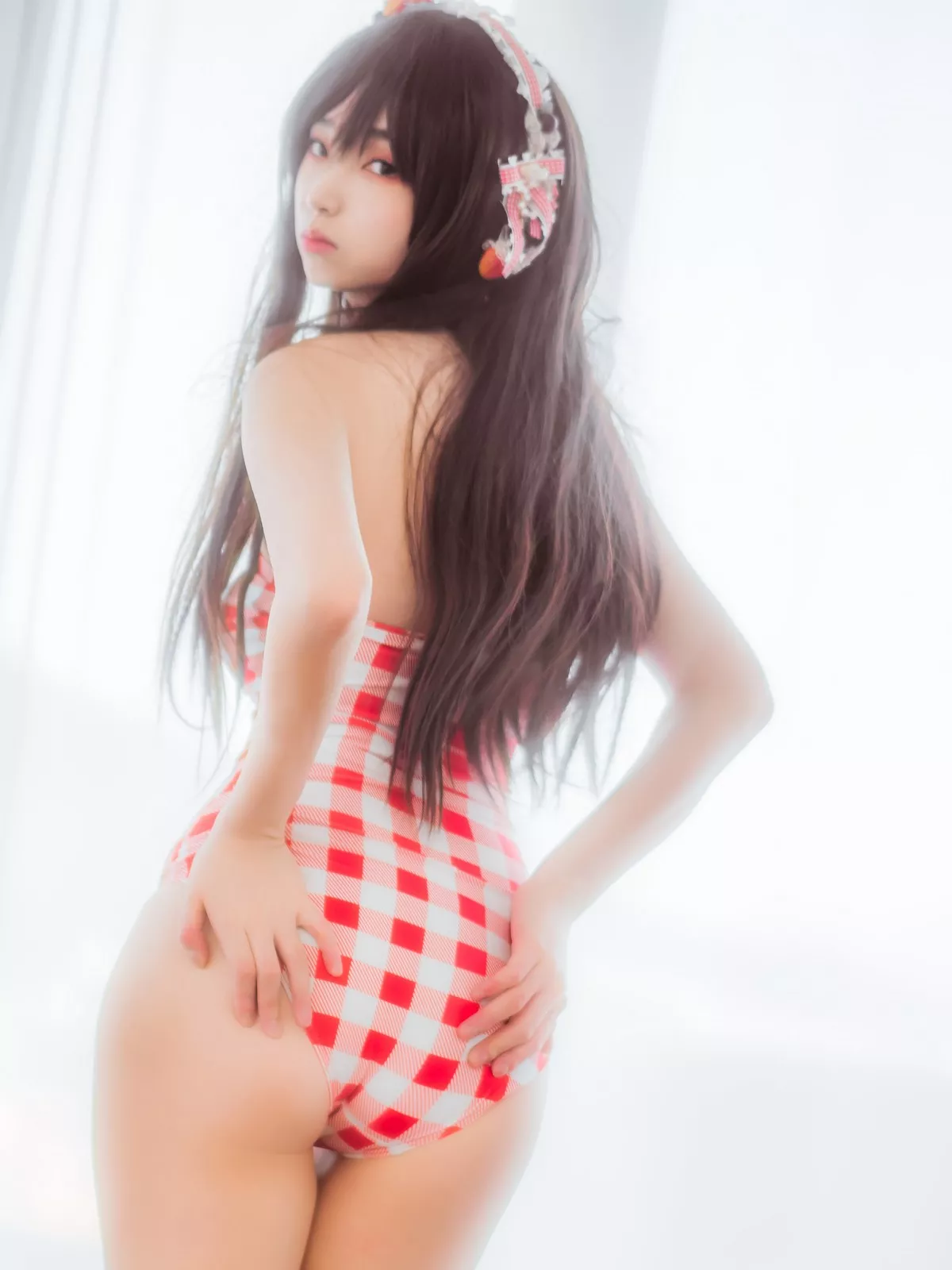 Xgyw.Org_韩国美女Bambi格子半身裙主题私房性感红色格子服饰秀丰满身材迷人诱惑写真61P