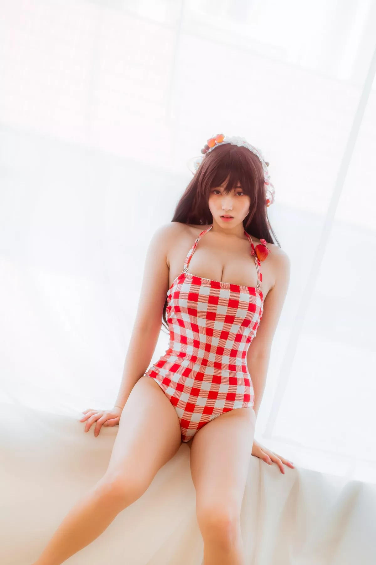 Xgyw.Org_韩国美女Bambi格子半身裙主题私房性感红色格子服饰秀丰满身材迷人诱惑写真61P