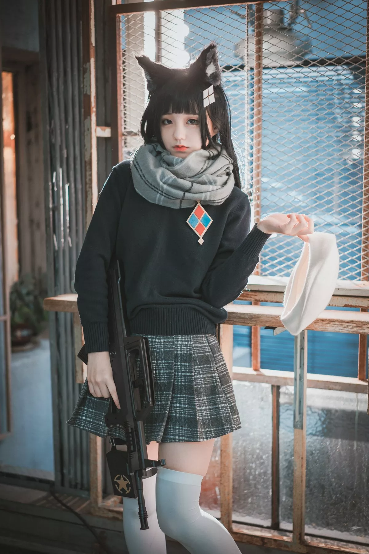 Xgyw.Org_[DJAWA]No.011_模特Jenny_Type95 Pure White Graduation主题撩百褶裙秀翘臀写真33P
