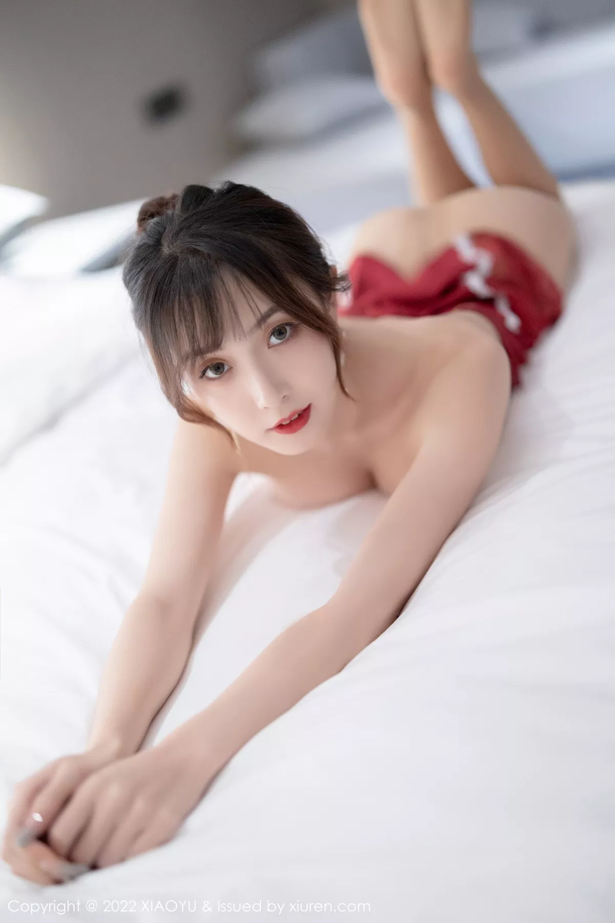 Xgyw.Org_[XiaoYu画语界]Vol.769_模特林星阑性感红色露肩服饰配无内肉丝秀完美身材诱惑写真85P