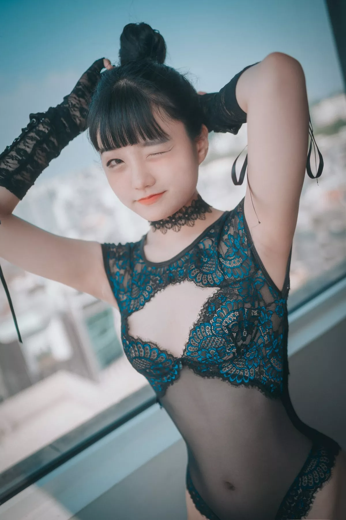 Xgyw.Org_[DJAWA]No.006_韩国美女Jenny_Empress of Bunny主题孔雀绿情趣内衣撩人诱惑写真65P