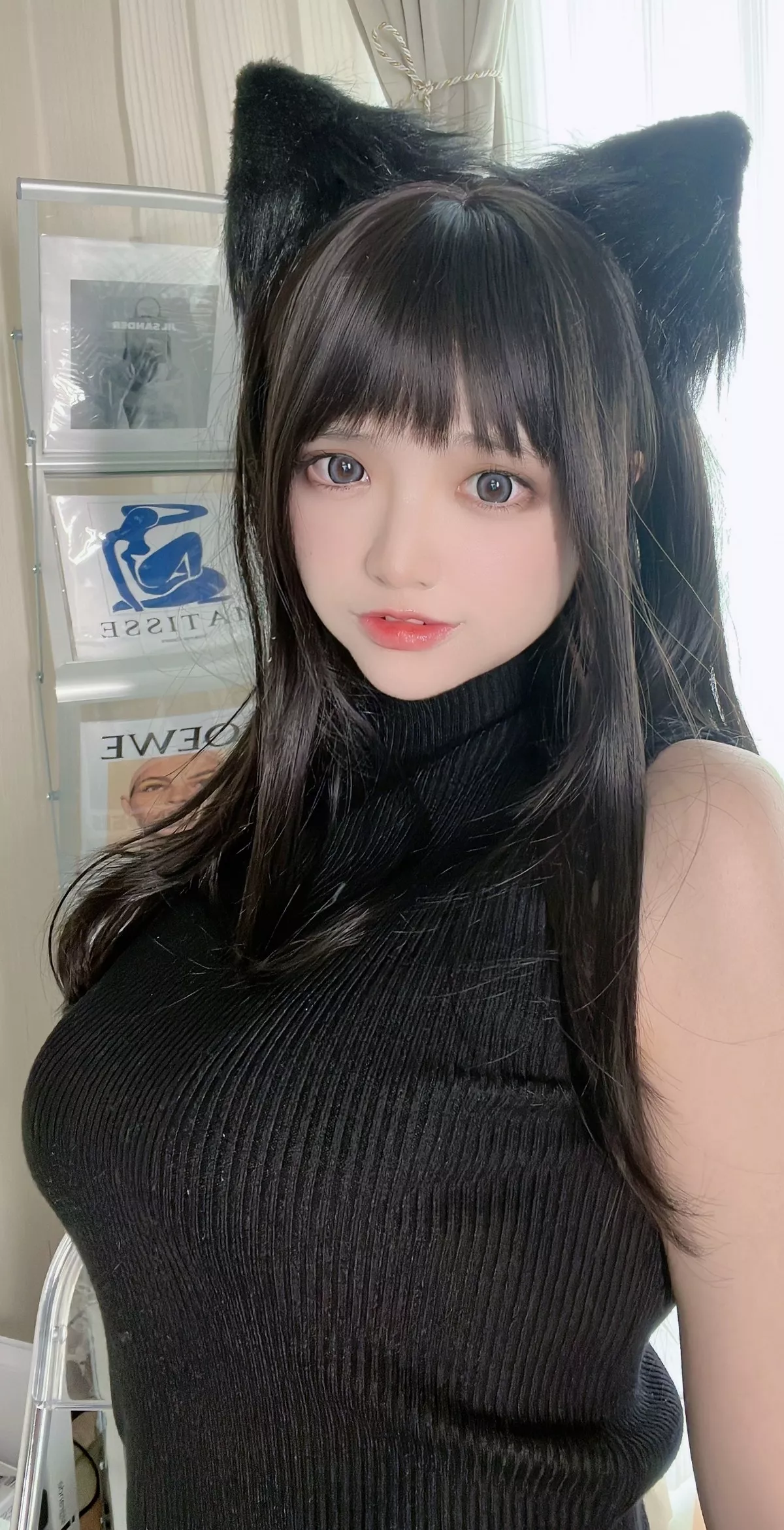 Xgyw.Org_网络美女疯猫ss黑毛衣少女主题私房性感毛衣配开档黑丝裤袜秀翘臀美腿诱惑写真80P