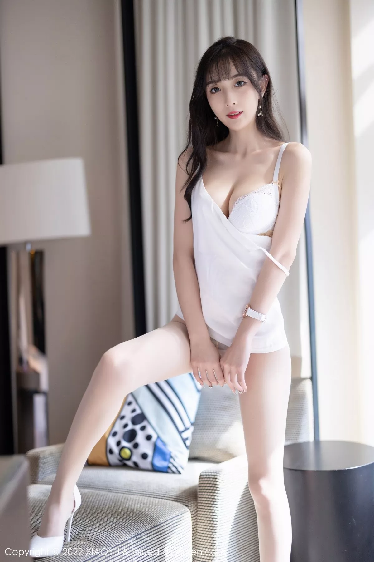 Xgyw.Org_[XiaoYu画语界]Vol.815_模特林星阑脱粉色职业装露性感白色蕾丝内衣配超薄肉丝诱惑写真86P