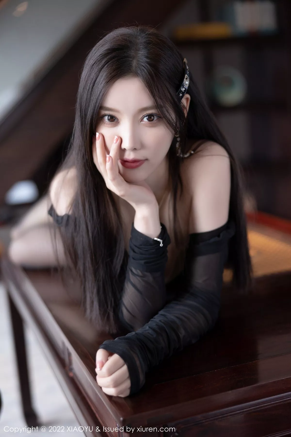 Xgyw.Org_[XiaoYu画语界]Vol.806_女神杨晨晨Yome脱黑色薄透连衣裙露蕾丝内衣超薄黑丝诱惑写真101P