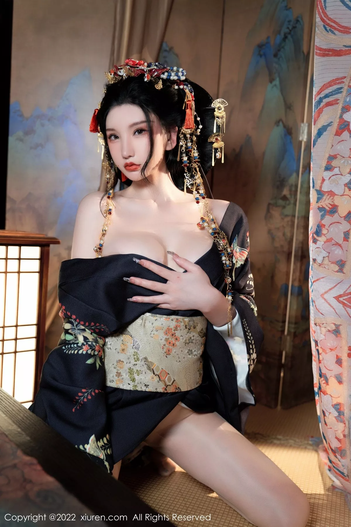 Xgyw.Org_XiuRen第5537期_女神周于希Sally宽衣解带主题日系风脱和服露翘臀美腿诱惑写真80P