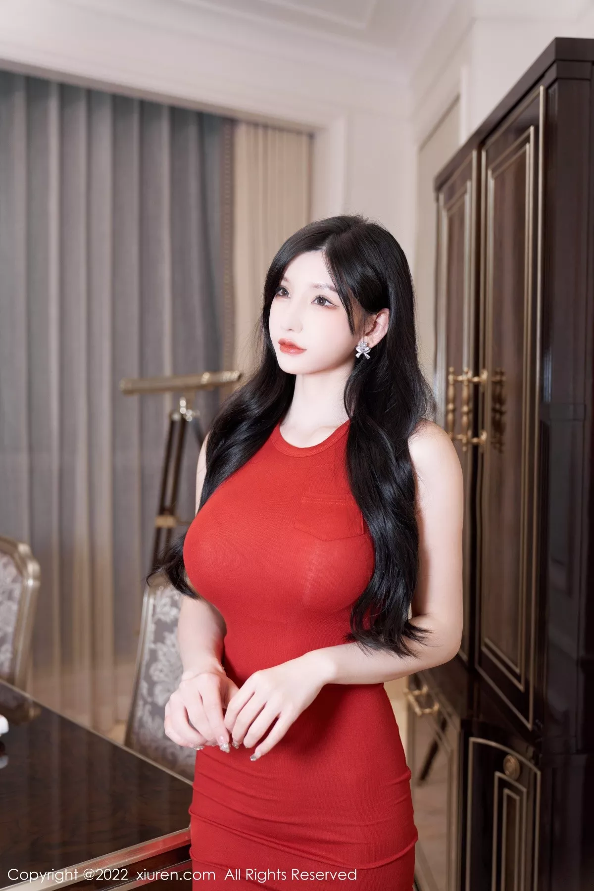 Xgyw.Org_XiuRen第5574期_模特周于希Sally性感粉色女仆裙配超薄肉丝秀完美身材诱惑写真85P