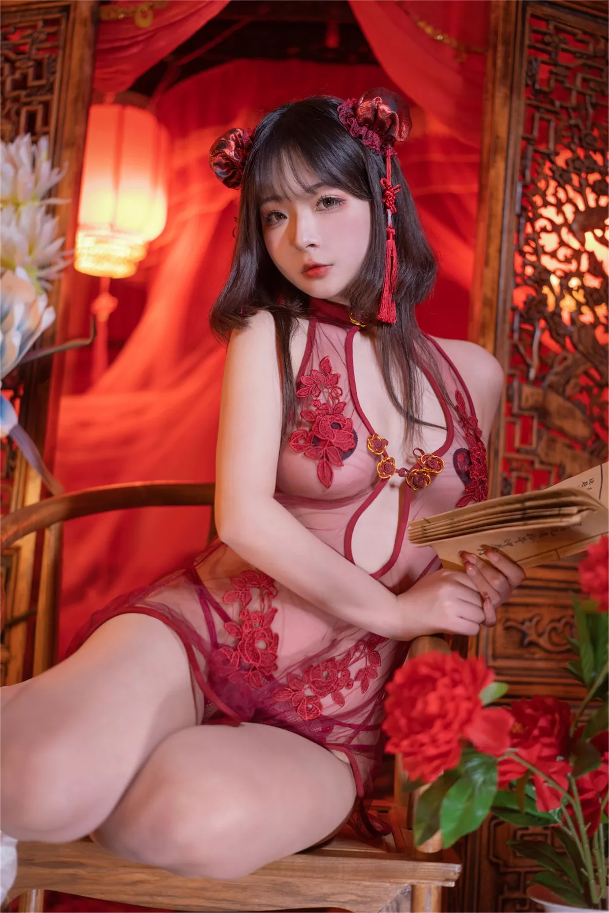 Xgyw.Org_网络美女yuuhui玉汇中华少女主题私房性感红色薄透旗袍露豪乳遮点极致诱惑写真98P