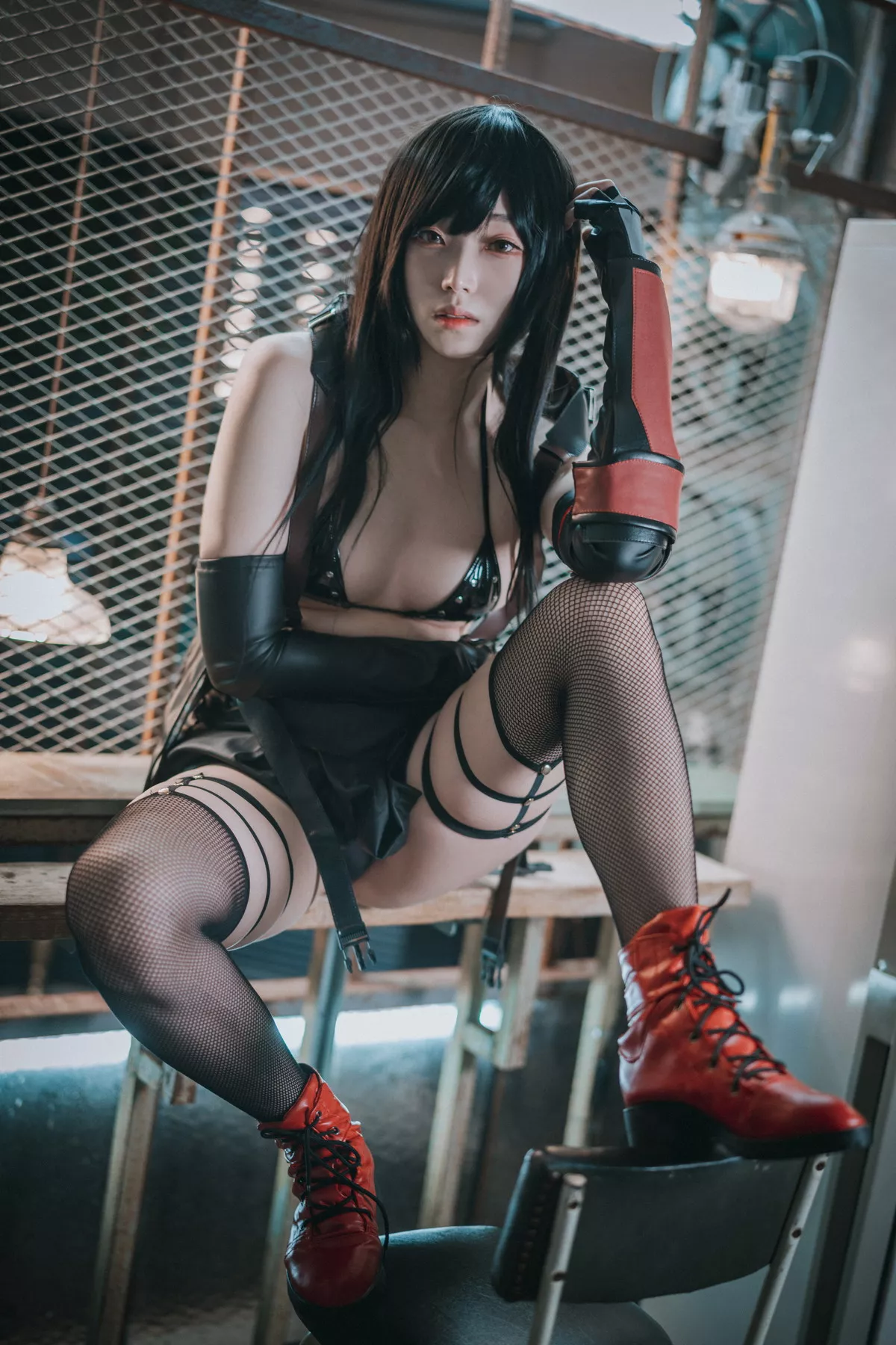 Xgyw.Org_[DJAWA]No.232_模特Bambi_Tifa Lockhart主题户外性感黑色内衣秀完美身材诱惑写真234P