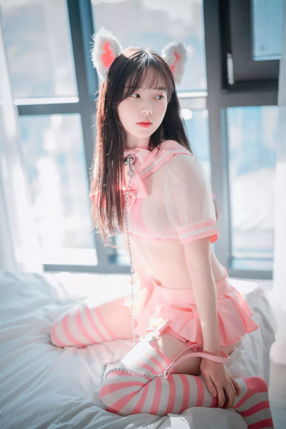 Xgyw.Org_[DJAWA]No.229_模特Myu_a_Catgirl in Pink主题性感粉色内衣秀丰满身材迷人诱惑写真72P