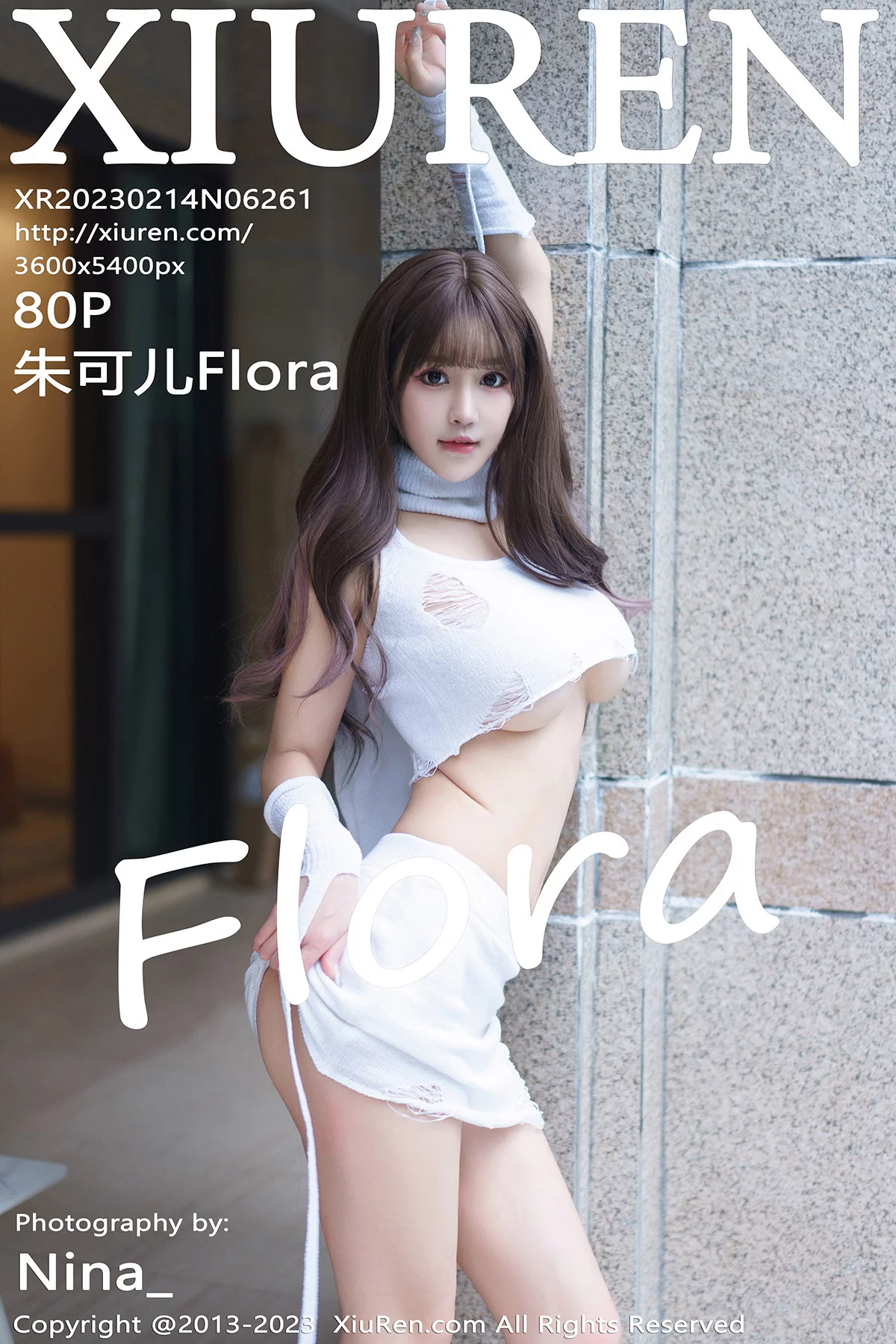 Xgyw.Org_XiuRen第6261期_女神朱可儿Flora白色短款上衣配短裙秀雪峰美臀丰满诱惑写真80P