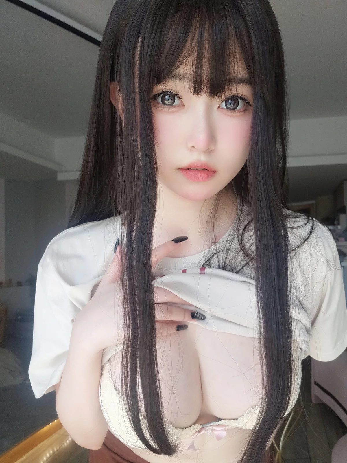 Xgyw.Org_Coser妹子女主K暑假妹妹主题私房半撩上衣露性感蕾丝内衣秀丰满身材诱惑写真68P