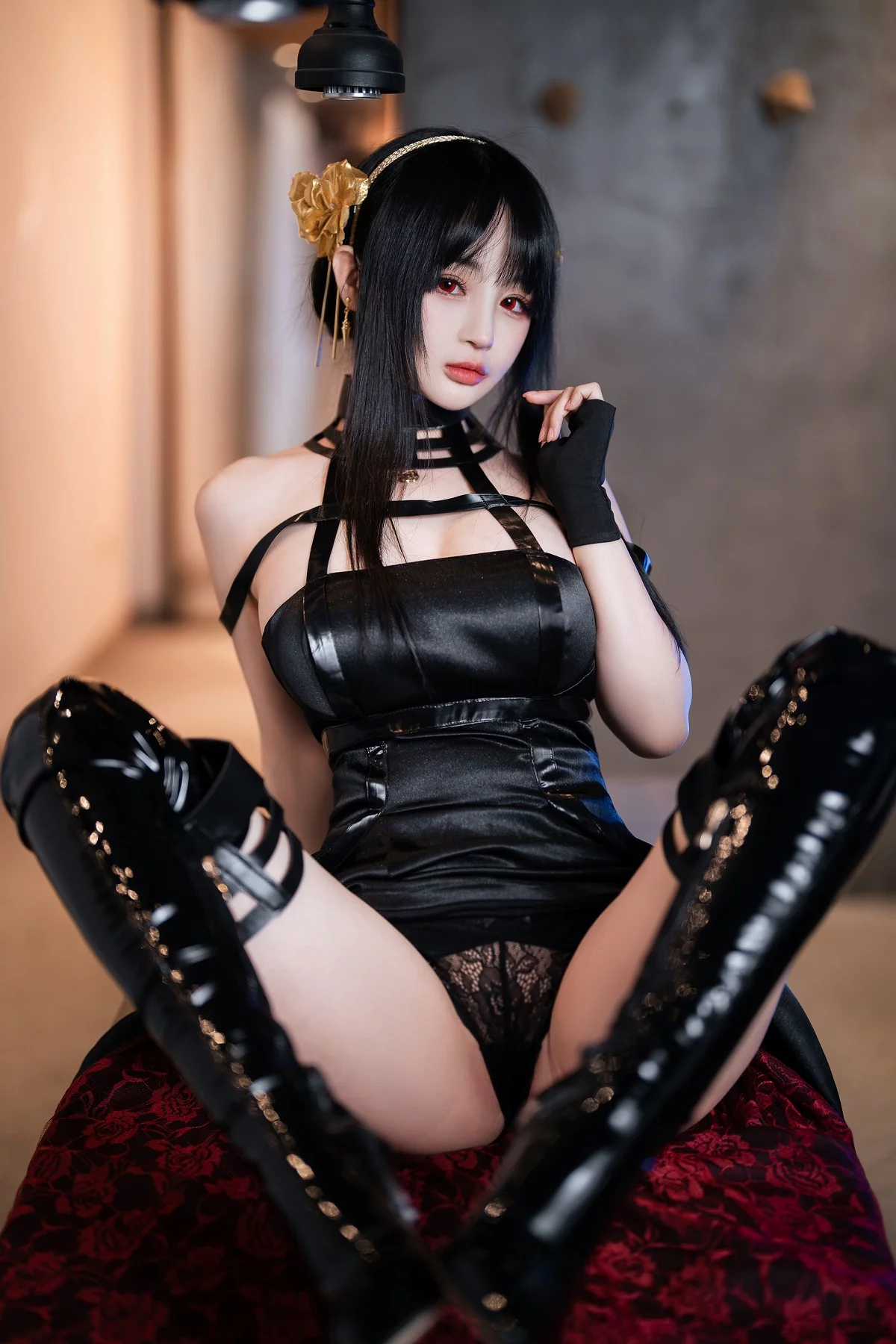 Xgyw.Org_网络美女桜井宁宁约尔太太主题私房脱性感黑色长裙露黑色情趣内衣诱惑写真75P