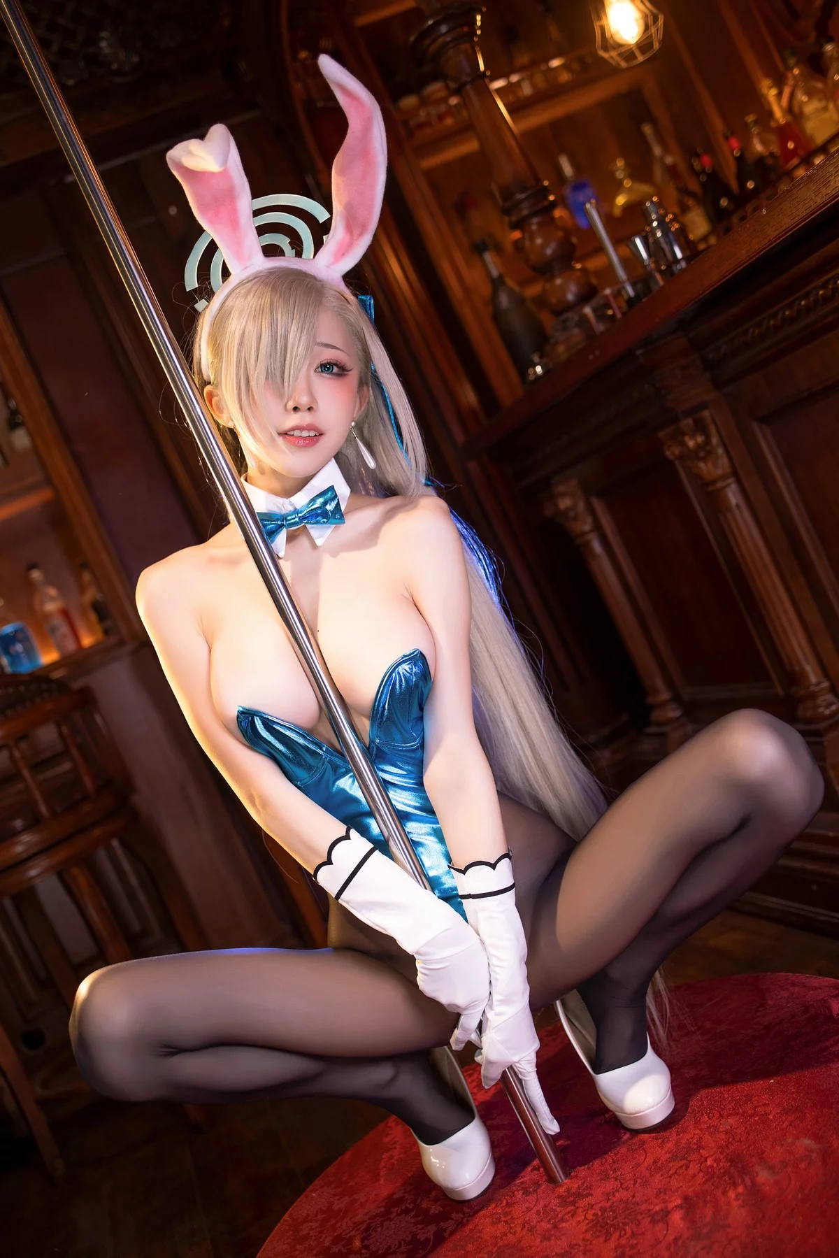 Xgyw.Org_动漫博主水淼Aqua-Asuna Ichinose主题兔女郎装扮连体内衣配超薄黑丝诱惑写真112P