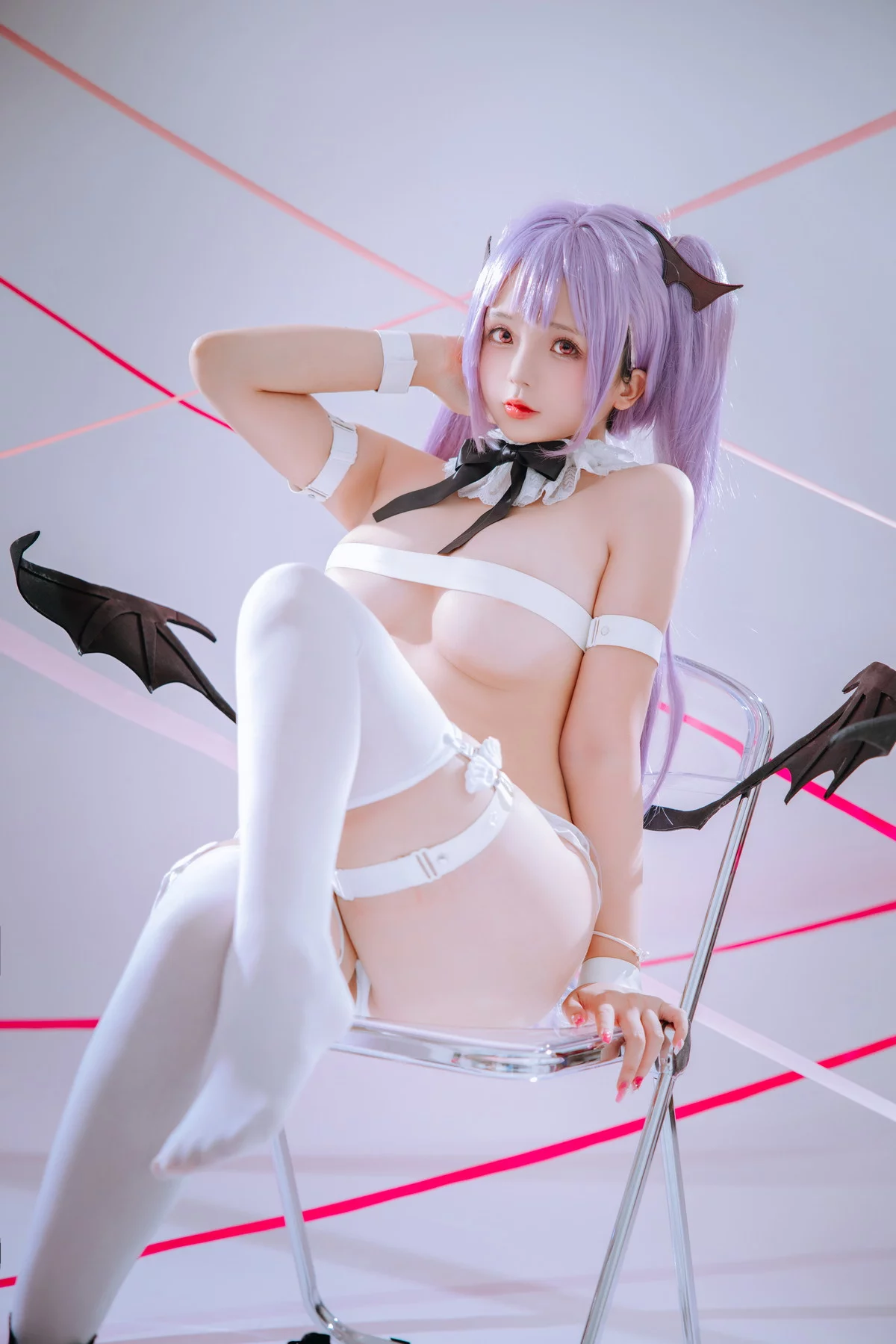 Xgyw.Org_Cosplay美女日奈娇伊芙夏娃主题恶魔装扮性感白色情趣服饰秀丰满身材诱惑写真92P
