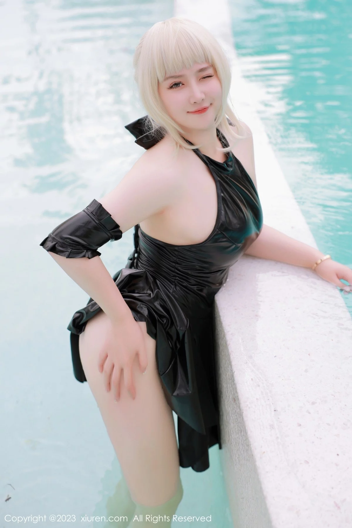 Xgyw.Org_XiuRen第6984期_模特养乐多DoDo性感黑色Cosplay装扮秀丰满身材惹火诱惑写真75P