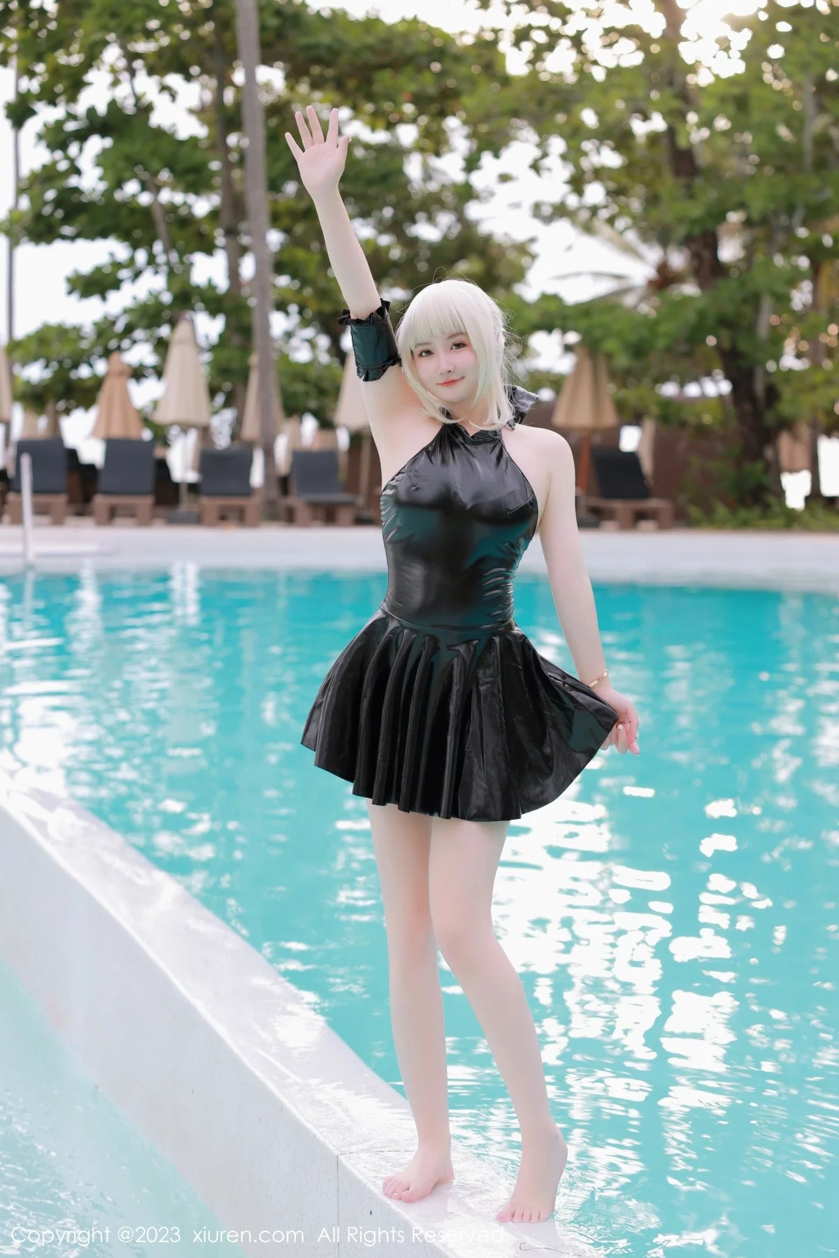 Xgyw.Org_XiuRen第6984期_模特养乐多DoDo性感黑色Cosplay装扮秀丰满身材惹火诱惑写真75P