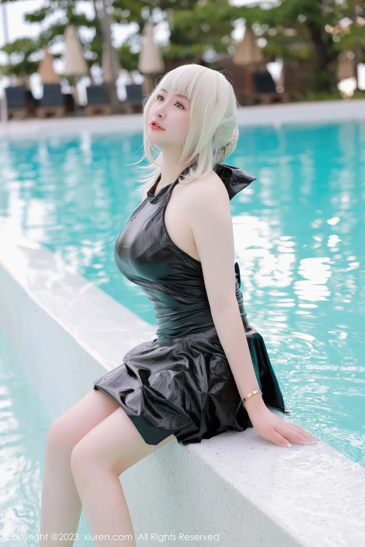 Xgyw.Org_XiuRen第6984期_模特养乐多DoDo性感黑色Cosplay装扮秀丰满身材惹火诱惑写真75P