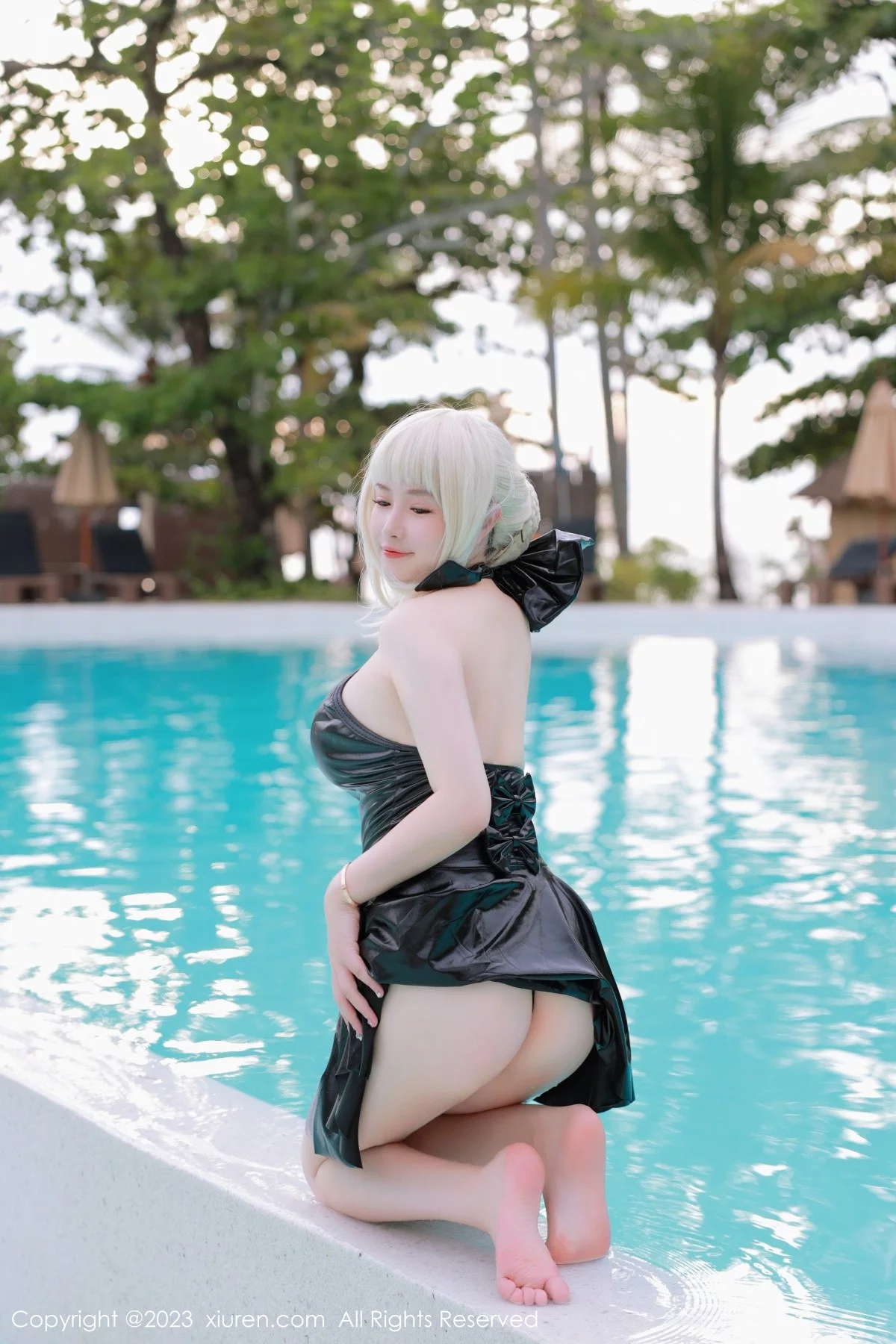 Xgyw.Org_XiuRen第6984期_模特养乐多DoDo性感黑色Cosplay装扮秀丰满身材惹火诱惑写真75P