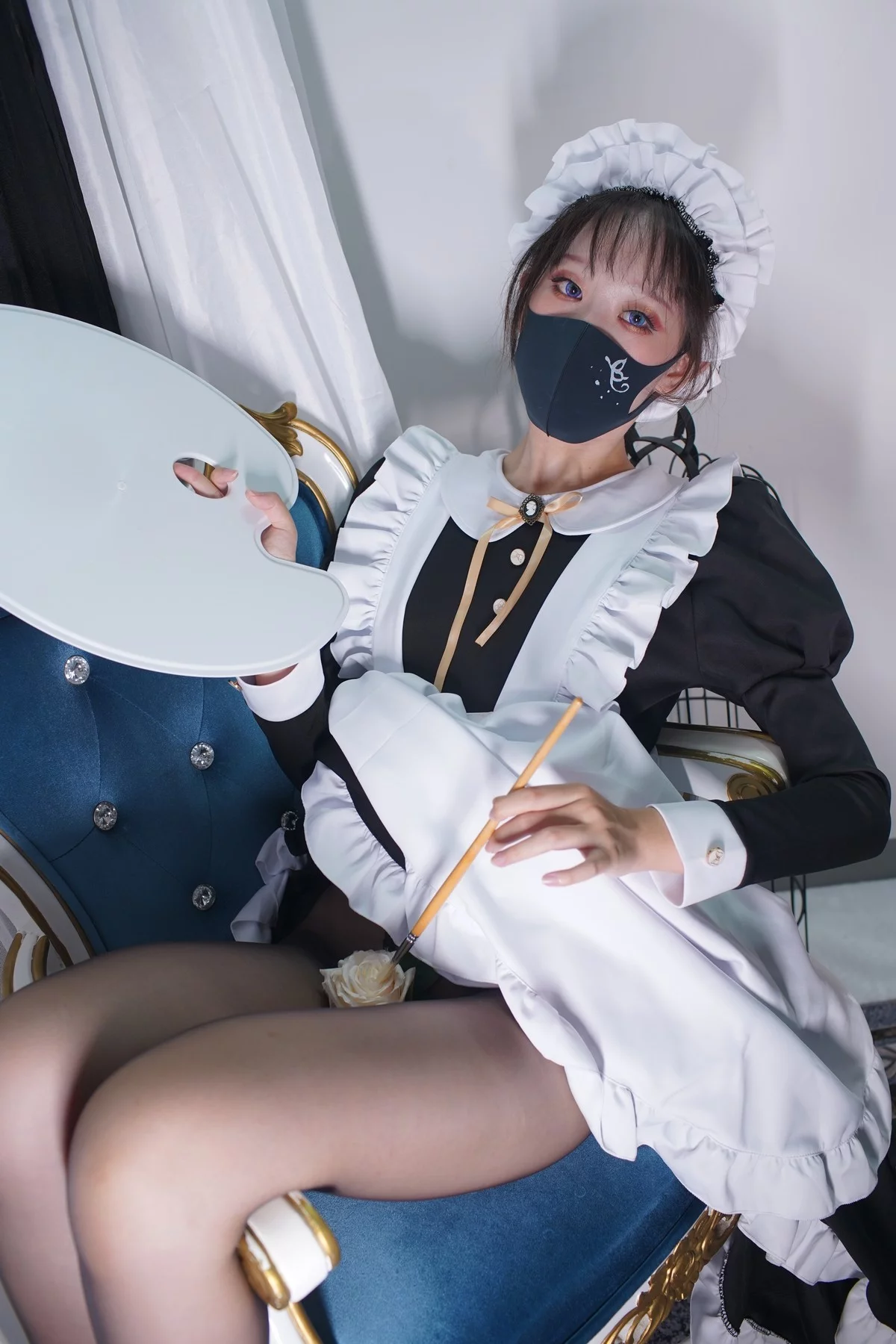 Xgyw.Org_网络美女茶籽ccz欧式女仆主题私房性感女仆长裙配超薄黑丝秀美腿迷人诱惑写真144P