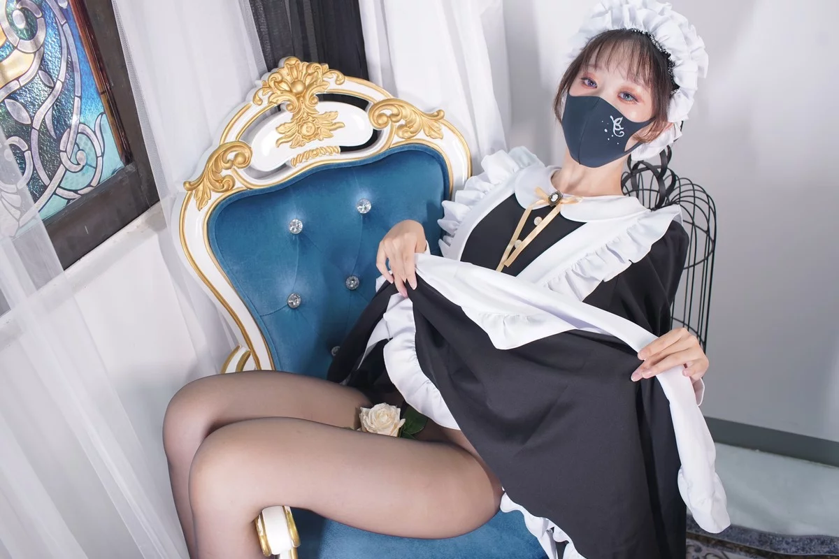 Xgyw.Org_网络美女茶籽ccz欧式女仆主题私房性感女仆长裙配超薄黑丝秀美腿迷人诱惑写真144P