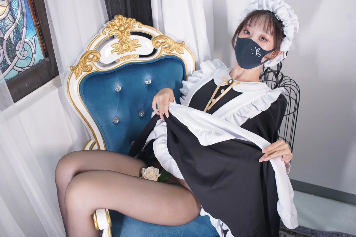 Xgyw.Org_网络美女茶籽ccz欧式女仆主题私房性感女仆长裙配超薄黑丝秀美腿迷人诱惑写真144P