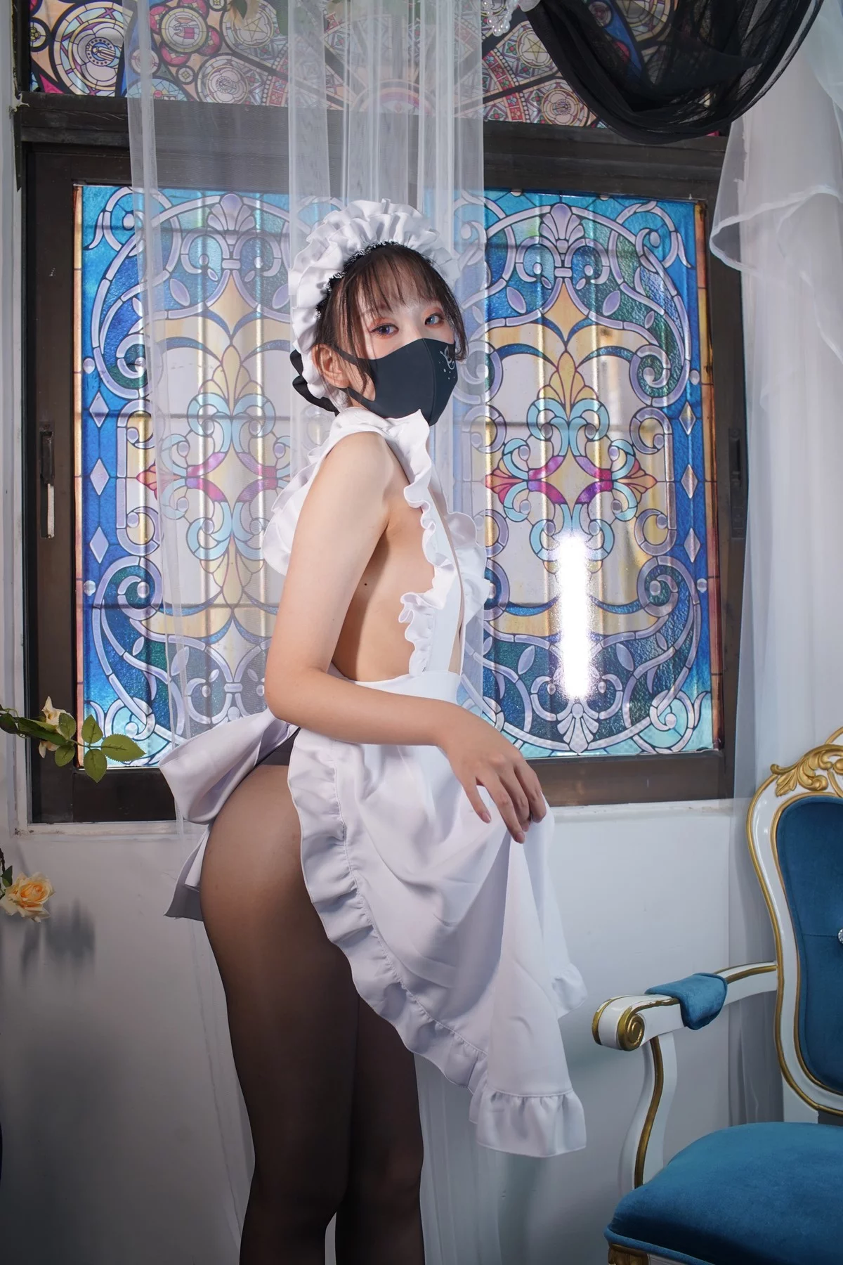 Xgyw.Org_网络美女茶籽ccz欧式女仆主题私房性感女仆长裙配超薄黑丝秀美腿迷人诱惑写真144P
